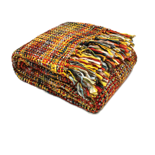 Rans Oslo Knitted Weave Throw 127x152cm - Bush Fire - Main Image