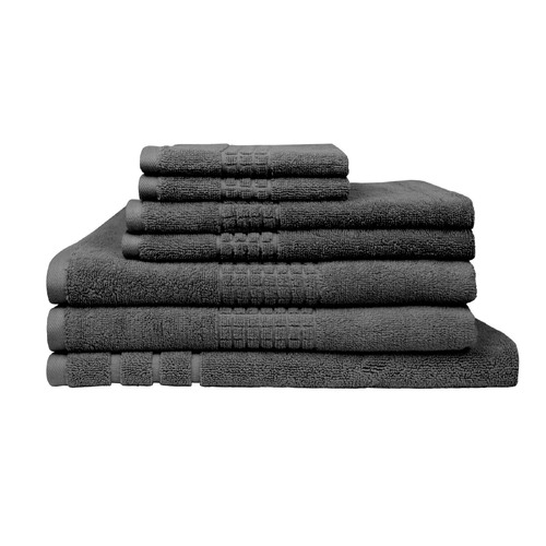 Rans Montage 7 Piece Cotton Bath Towel Set - Charcoal - Main Image
