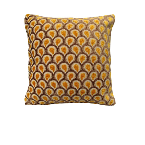 Rapee Peacock Texture Cushion Cover - Gold 45 x 45 cm - Main Image