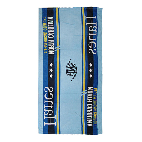 100% Cotton Velour Beach Towel - Hanes Blue - Main Image