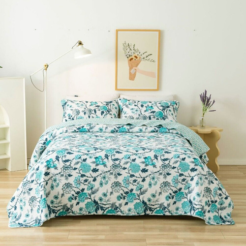 100% Cotton Lightly Quilted Coverlet Set Delta Queen 230 x 250 cm - Main Image