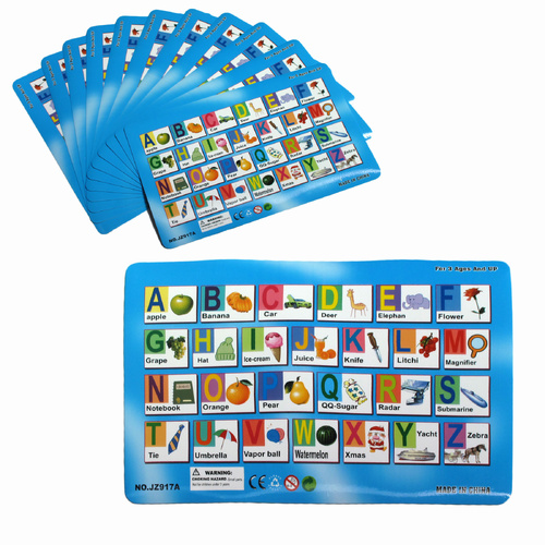 Set of 12 PVC Easy Care Placemats - Alphabet - Main Image