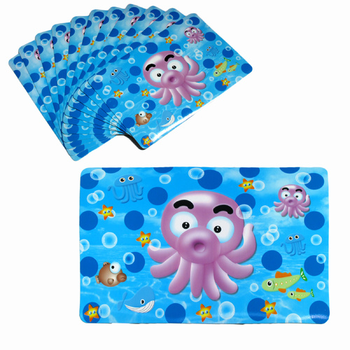 Set of 12 PVC Easy Care Placemats - Baby Octopus - Main Image