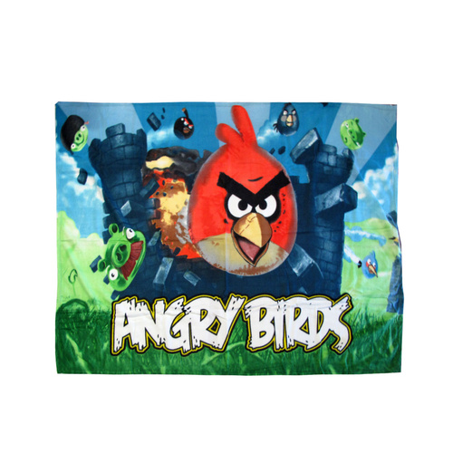 Angry Birds Printed Polar Fleece Throw Rug 130 x 160 cm - Main Image