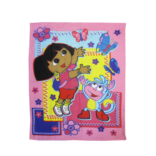 Dora The Explorer Printed Polar Fleece Throw Rug 130 x 160 cm - Main Image