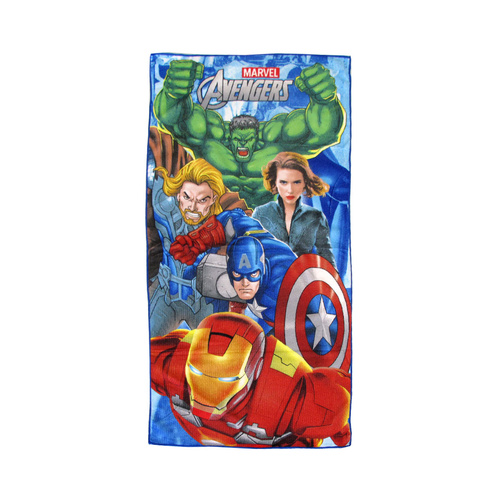Bloomington Marvel Avengers Kids Cartoon Printed Microfiber Beach Towel 70 x 137 cm - Main Image