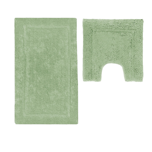 2200GSM 2 Pce Axel 100% Cotton Bath Mat Set Moss Green - Main Image