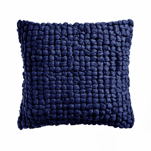 Shoreham Appliqued Filled Cushion - Navy - Main Image