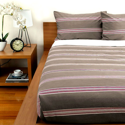 Jason Hudson Stripe Almond Comforter Set King - Main Image