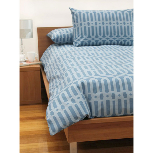 Jason Linx Denim Quilt Cover Set King - Main Image