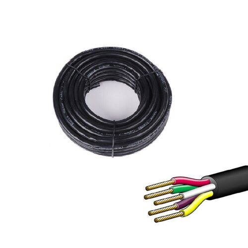 30M x 5 Core Wire Cable Trailer Cable Automotive Boat Caravan Truck Coil V90 PVC - Main Image