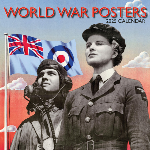 World War Posters - 2025 Square Wall Calendar Arts 16 Months Premium Planner - Main Image