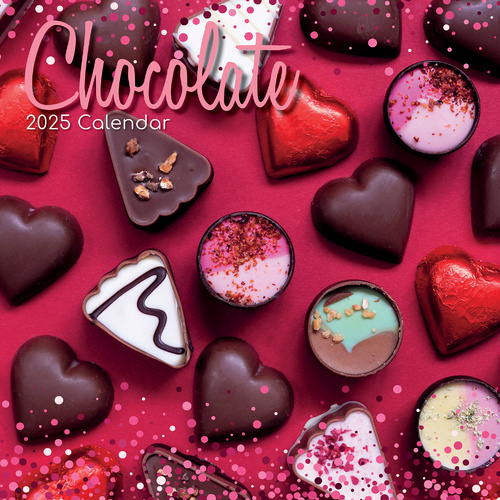 Chocolate 2025 Square Wall Calendar Food 16-Month Christmas Premium Planner Gift - Main Image