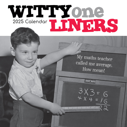 Witty One Liners - 2025 Square Wall Calendar 16 Months Premium Planner New Year - Main Image