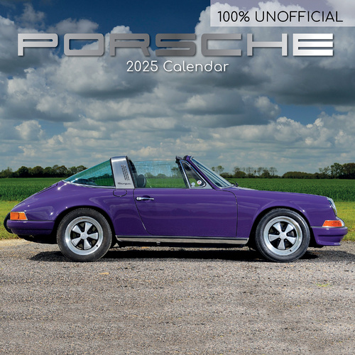 Porsche - 2025 Square Wall Calendar 16 Months Christmas New Year Planner Gift - Main Image