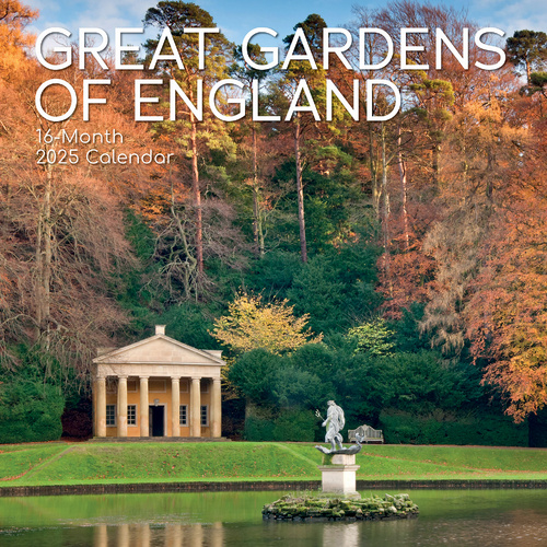 Great Gardens of England 2025 Square Wall Calendar 16Month New Year Planner Gift - Main Image