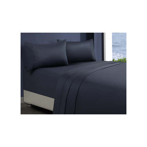 1000tc egyptian cotton 1 fitted sheet and 2 pillowcases double charcoal - Main Image