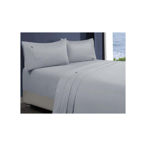 1000tc egyptian cotton 1 fitted sheet and 2 pillowcases king silver single - Main Image