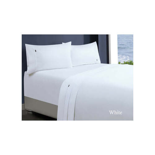 1000tc egyptian cotton sheet set 1 double white - Main Image
