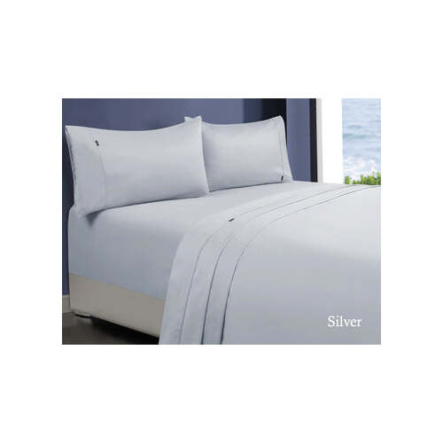 1000tc egyptian cotton sheet set 1 queen silver - Main Image