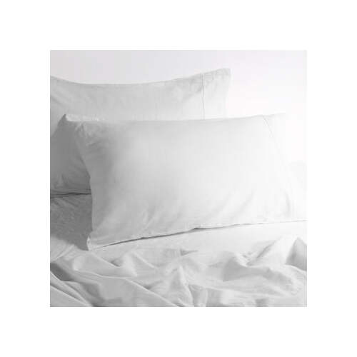 luxurious linen cotton sheet set 1 king single white - Main Image