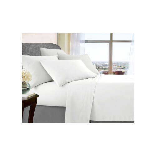 ultra soft microfibre sheet set king single white - Main Image