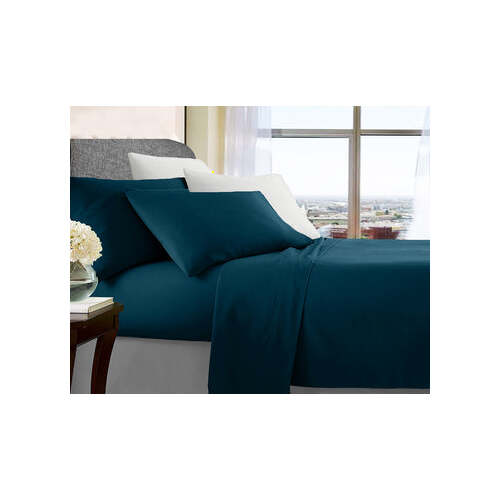 ultra soft microfibre sheet set queen sailor blue - Main Image
