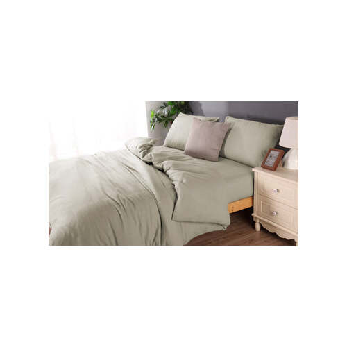Microflannel duvet cover and sheet comb set king silver - Main Image