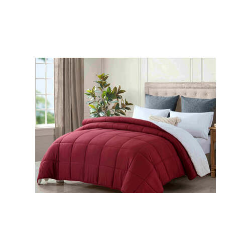 king size reversible plush soft sherpa comforter quilt red - Main Image