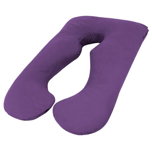 Woolcomfort Aus Made Maternity Pregnancy Nursing Sleeping Body Pillow Pillowcase Included Purple - Main Image