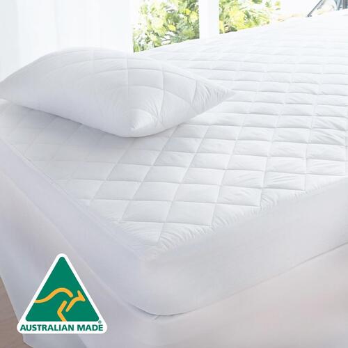 Luxor Aus Made Fully Fitted Cotton Quilted Mattress Protector (King Single) - Main Image