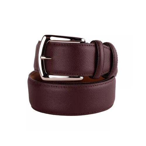 Genuine Saffiano Calfskin Belt with Brass Buckle 115 cm Men - Main Image