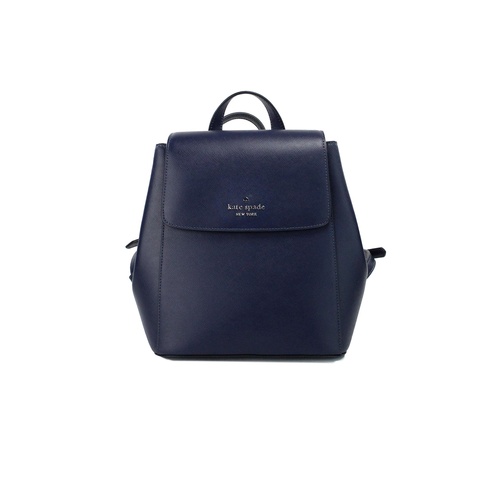Kate Spade Women's Madison Navy Saffiano Leather Medium Flap Shoulder Backpack Bag - One Size - Main Image