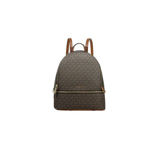 Michael Kors Women's Rhea Medium PVC Backpack Bookbag Brown - One Size - Main Image