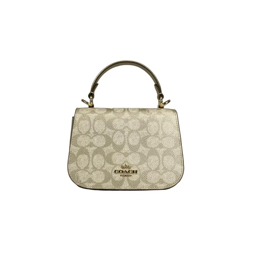 COACH Women's Lysa Top Handle Bag Crossbody Champagne Gold - One Size - Main Image