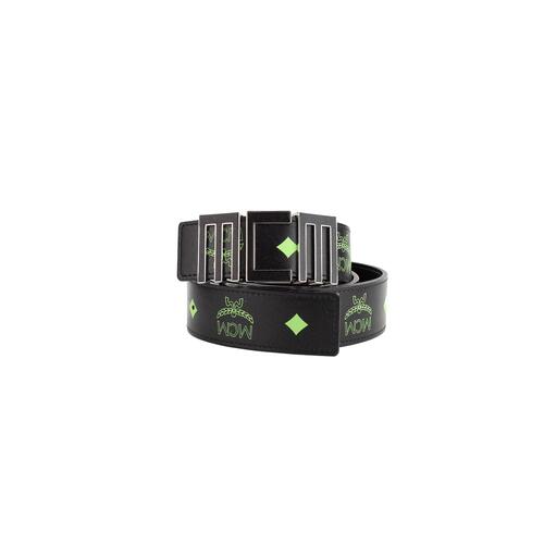 MCM Claus Mens Summer Green Visetos Logo Belt One Size Men - Main Image