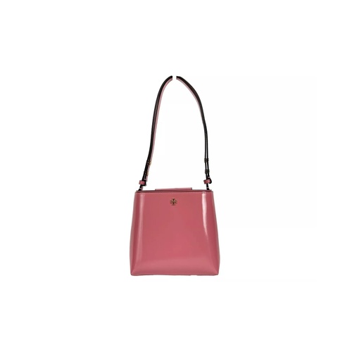 Tory Burch Women's Patent Emerson Small Bucket Bag Purse Pink - One Size - Main Image