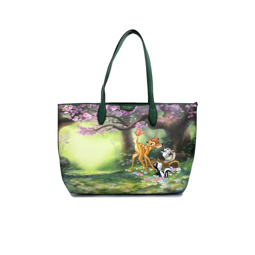 Kate Spade Women's Disney Sutton Bambi Coated Canvas Shoulder Tote Handbag Purse - One Size - Main Image