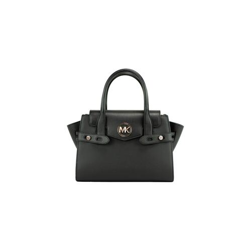 Michael Kors Women's Car Medium Black Gold Saffiano Leather Satchel Handbag Purse Bag - One Size - Main Image