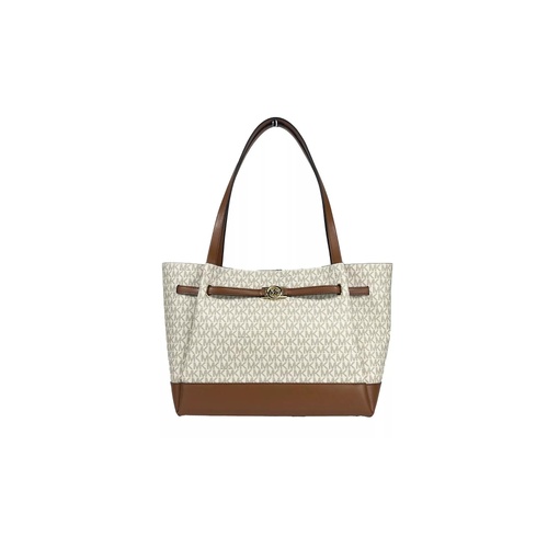 Michael Kors Women's Reed Large Belted Tote Shoulder Bag Purse Vanilla - One Size - Main Image