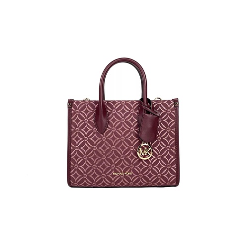 Michael Kors Women's Mirella Small Top Zip Crossbody Tote Bag Oxblood - One Size - Main Image