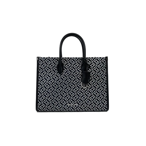 Michael Kors Women's Mirella Medium Top Zip Crossbody Tote Bag Black - One Size - Main Image
