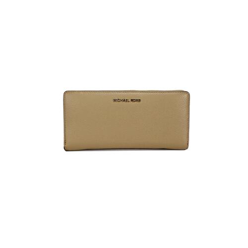 Michael Kors Women's Jet Set Travel Large Camel Leather Continental Wristlet Wallet - One Size - Main Image