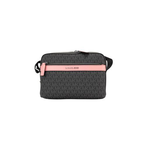 Michael Kors Cooper Small Utility Crossbody - Black Signature/Pink One Size Women - Main Image