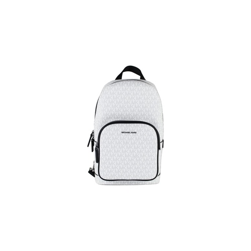 Michael Kors Men's Cooper Medium White Signature PVC Sling Backpack - One Size - Main Image