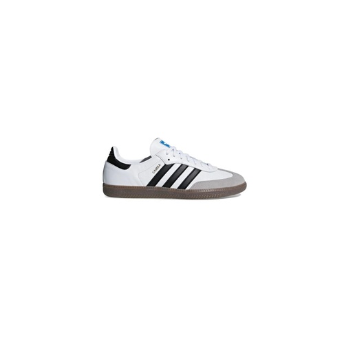 Adidas Men's White Leather Sneaker - 43 1/3 - Main Image
