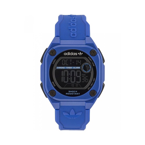 Adidas Unisex's Blue Silicone Watch - One Size - Main Image