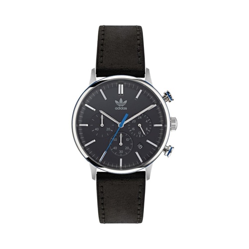 Adidas Men's Black Leather Watch - One Size - Main Image