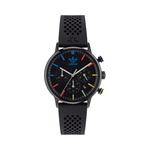 Adidas Unisex's Black Silicone Watch - One Size - Main Image