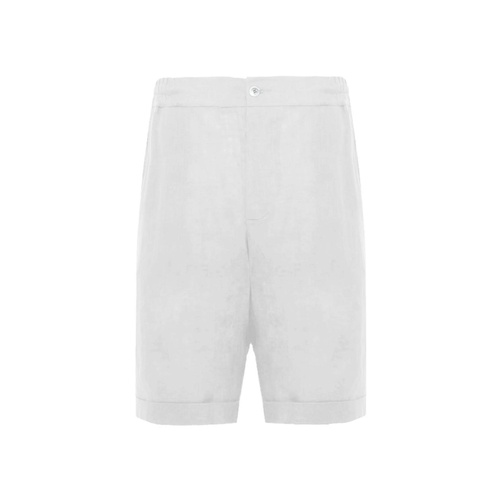 Alpha Studio Men's White Linen Short - 48 IT - Main Image